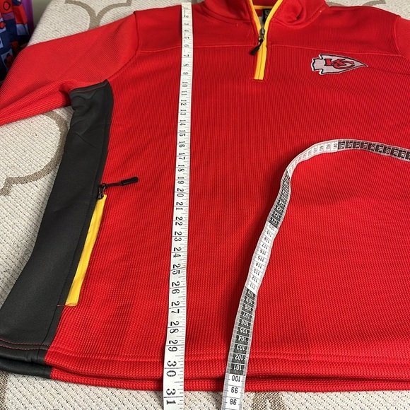 NFL team apparel Men's Quarter-Zip Pullover Sweatshirt with Zipper Pockets - Picture 9 of 15